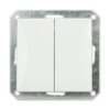 OPAL Wyłącznik łącznik podwójny do ramki biały WP-2/m Op BI