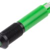 Lampka kontrolna do montażu panelowego 24V dc, zielona 6mm LED Czarny Końcówka lutownicza RS PRO