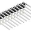 Pin header, 12 pole, pitch 2.54 mm, angled, black, 10056248