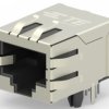 Socket, RJ45, 8 pole, 8P8C, Cat 5e, solder connection, through hole, 2301994-6