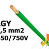 Przewód LGYc 2,5 mm2 zielony (450/750V) jednożyłowy linka (krążki 100m) 64140 HELUKABEL