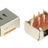Przełącznik suwakowy, DPDT, montaż PCB, 12V, 100 mA przy 12 V DC, -20 → +85°C, KNITTER-SWITCH
