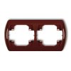 TREND Ramka pozioma podwójna brązowy 4RH-2