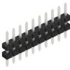 Pin header, 10 pole, pitch 2 mm, straight, black, 10062855