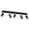 Lampa Sufitowa Preston Black/Chrome 5X Mini Gu10 Mlp7621 Milagro