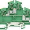 Protective conductor terminal, spring balancer connection, 0.5-2.5 mm², 20 A, dark beige, 1131740000