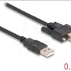 87197 USB 2.0 cable, A male to B male, screwable, 0.5 m