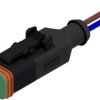 Connection cable, socket, 2 pole, straight to openend, 0,5m
