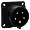 Wtyk siłowy tablicowy odbiornikowy 16A 5p 380V-415V /FE/ IP44 czarny