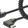 Kabel spiralny kątowy USB-C 60W/3A do Szybkiego Bezpiecznego Ładowania