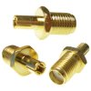 Przejście gn.SMA/wt.TS9 złoty beczka adapter konektor