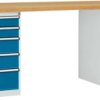 System banków komercyjnych COMBI, 2 obudowy model 2 z solidną płytą podstawy, szer. X gł. X wys. = 2000 x 700 x 840 mm M