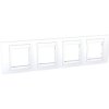 UNICA PLUS Ramka 4 poczwórna pozioma biel polarna MGU6.008.18 SCHNEIDER ELECTRIC
