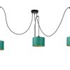 Lampa wisząca nowoczesna abażur 3xE27 FLOW GREEN LONG