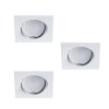 Zestaw 3x oprawa punktowa ze źródłem TRIBIS II L W GU10 IP20 kolor biały + TOMIV2 4,9W 400LM 3000K 23849