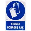 Samoprzylepna tabliczka ostrzegawcza /Stosuj ochronę rąk z podpisem/ IM/009/1/C1/F