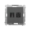 SIMON 55 Gniazdo HDMI + RJ45 kat.6. grafitowy mat TGHRJ45.01/116 KONTAKT SIMON