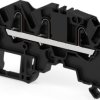 PI spring terminal block, push-in spring connection, 2.5 mm², 3 pole, 24 A, 8 kV, black, 1SNK705073R0000