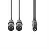 Przyłącze 3,5 wtyk stereo - 2x XLR wtyk 1,5m COTH15310GY15