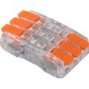 Szybkozłączka z dźwignią przelotowa 6x 0,2-2,5mm2 przezroczysta E.4194/3 /50szt./