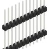 Pin header, 12 pole, pitch 2.54 mm, straight, black, SL1318712Z