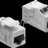 91122 Keystone module RJ45 socket to RJ45 socket Cat.6a, shielded