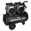 Sealey SAC5001S 50L Low Noise Oil Free Direct Drive Air Compressor 2 x 2hp