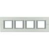 AXOLUTE Ramka 4 poczwórna prostokątna pozioma 4X2 moduły szczotkowane aluminium HA4802M4HXC LEGRAND