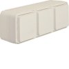 W.1 Gniazdo SCHUKO 2P+Z 3-kr poziome 2 wejścia, kompletne, IP55, biały WNC143B