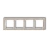 DECO Ramka 4 poczwórna uniwersalna - beton (ramka: jasnoszara: spód: biały) jasnoszary 27-0-DRB-4 KARLIK