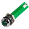 Lampka kontrolna do montażu panelowego 12V dc, zielona 8mm LED Chrom Końcówka lutownicza RS PRO