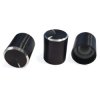 GAŁKA POTENCJOMETRU GCLG14 GŁADKA CZARNA 14mm ALUMINIUM H-17mm