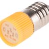 Lampka kontrolna Żółty 28V ac/dc E10 LED średnica 10mm długość 28mm