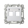 SZAFIR Obudowa gniazda podwójnego typu Keystone prosta biały GPK-2Z/p/00 OSPEL
