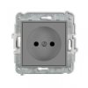 ICON Mechanizm gniazda pojedynczego bez uziemienia 2P (przesłony torów prądowych) szary mat 27IGP-1p