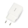 Zasilacz Baseus Compact Quick Charger USB-A/USB-C - 5V/3A 20W - biały