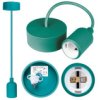 Lampa Wisząca Zwis Sufitowy E27 Silikonowa Turkusowa