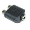 Przejście Jack gniazdo 3,5mm - 2x gniazdo RCA