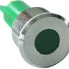 Signal light, 24 V (DC), green, 5 mcd, Mounting Ø 19 mm, pitch 1.25 mm, LED number: 1, Q19F1CXXG24E