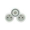 Rozgałęźnik wtyczkowy dwukrotny z/u z włącznikiem R-21WS/B W-72002