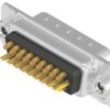 D-Sub plug, 26 pole, high density, equipped, straight, solder cup, 163A16659X