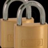 K12040D2 Brass Padlock - 40 mm, Twin-Pack, keyed alike