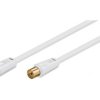 kabel antenowy, ekranowanie 100%, pozłacany,Biały