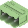 Pin header, 3 pole, pitch 5 mm, angled, green, 1167130000