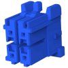 Plug housing, 4 pole, pitch 3.3 mm, straight, blue, 2-1971905-2