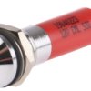 Lampka kontrolna do montażu panelowego 12V, czerwona 8mm LED Chrom CML Innovative Technologies