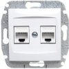 CARLA Gniazdo komputerowe podwójne 2xRJ45 cat 5e białe 1749-10