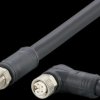 Sensor actuator cable, M12 cable plug, straight, L to M12 cable socket, angled, L, 5 pole/5 pole, 0.25 m, PUR, black, 16 A, E126