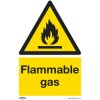 Worksafe SS59P1 Warning Safety Sign - Flammable Gas - Rigid Plastic