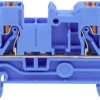 TRU COMPONENTS TC-JPT4 Blue Terminal przepustowy 6.2 mm szybkozłącze Ilość styków: 2 0.2 mm² 4 mm² niebieski 1 szt.